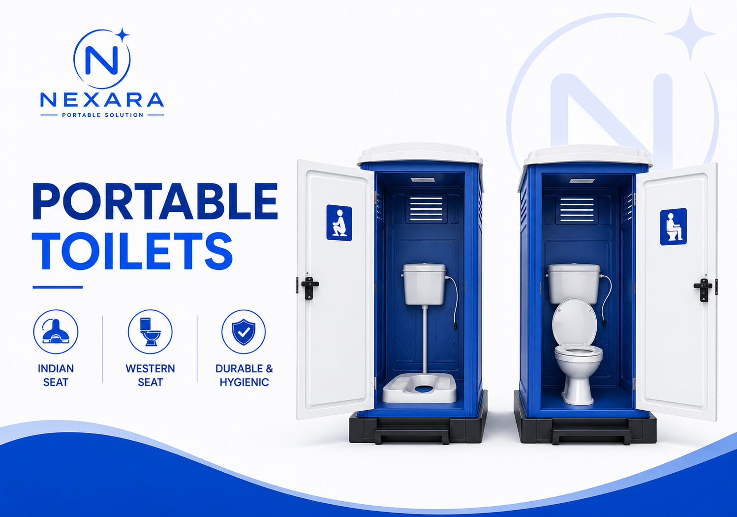 Indo western portable toilets