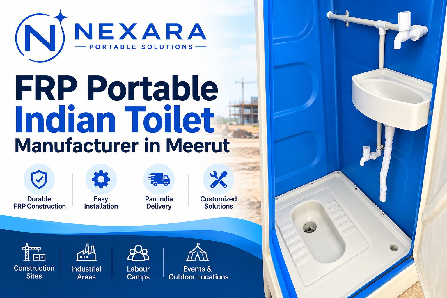 FRP Portable Indian Toilet Manufacturer in Meerut